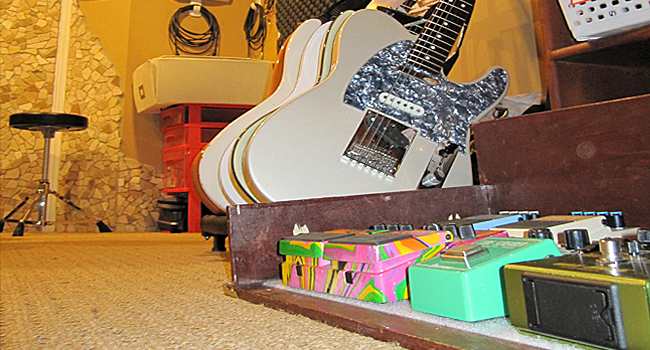 Studio A guitars and pedals